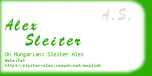 alex sleiter business card